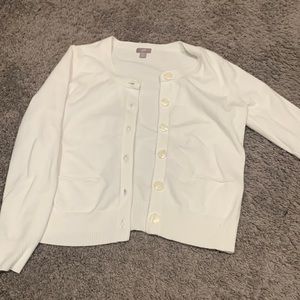 cute white cardigan